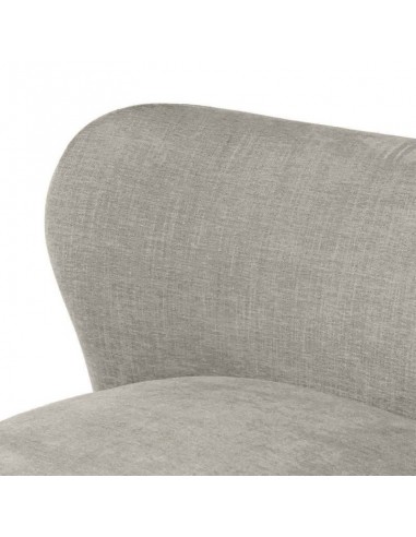 Poltrona OPORTO em tecido cinzento claro e...