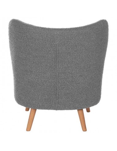 Butaca JAIPUR tela borreguito gris claro y...