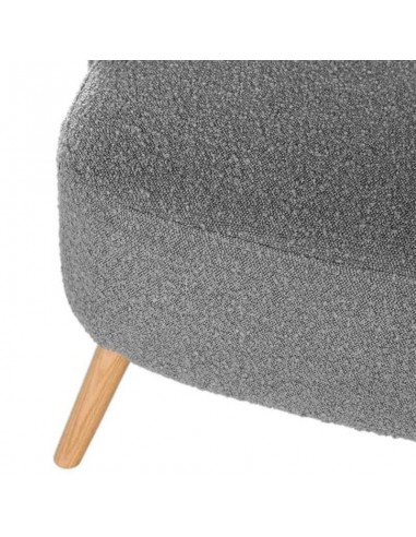 Butaca JAIPUR tela borreguito gris claro y...