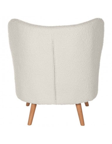 Poltrona JAIPUR em tecido de Ovelhinha branco e...