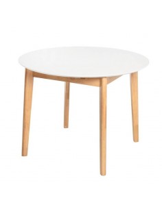 Mesa redonda extensible LIANA (100 x 130) x 76 cm. Sobre...