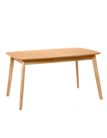 Mesa extensível ENMA 120(150) x 80 cm. Chapa de carvalho e pernas de madeira.
