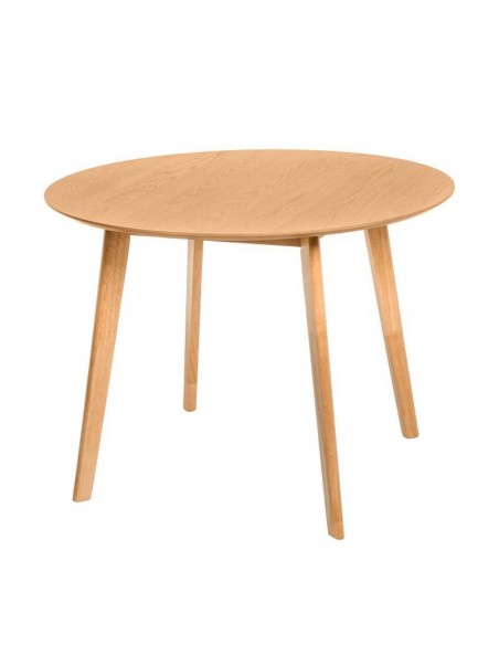 Mesa redonda para cocina MONNA 100 cm. Chapada en roble.