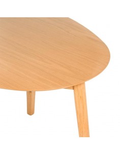 Mesa de cocina angular MORGAN 90 x 80 cm. Chapada roble. 2