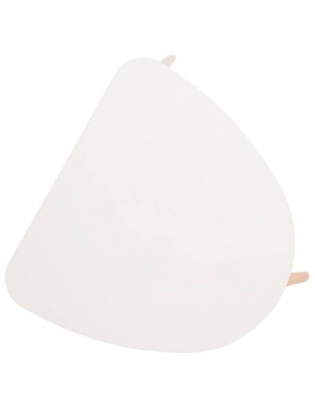 MORGAN mesa de cozinha de canto 90 x 80 cm. Tampo branco e pés madeira