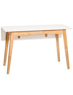 Mesa de cozinha dobrável TORI 120x50 (75) cm. Laca branca...