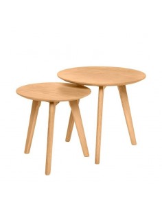 Conjunto de mesa de centro KLAUS, chapa de carvalho e pés...