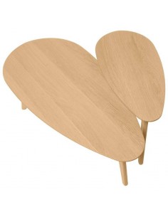 Conjunto de mesa de centro CONRAD, chapa de carvalho e... 2