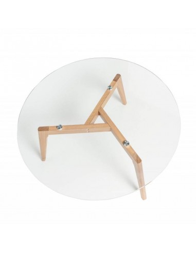 Mesa centro redonda PATRICK 90, tampo em vidro...