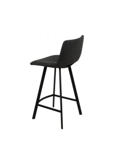 Taburete CLARK de 65,5 cm. Asiento tapizado en Gris... 2
