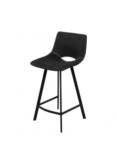 Taburete CLARK de 65,5 cm. Asiento tapizado en Gris...