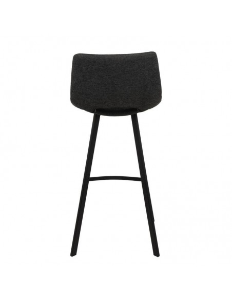 Taburete ASTON de 75,5 cm. Asiento tapizado en Gris oscuro y patas de metal.