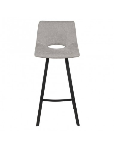 Banco ASTON de 75,5 cm. Assento estofado Cinza...