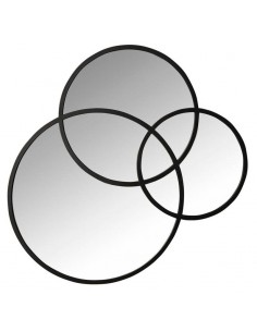 Espelho design BALTIMORE 90 X 90, moldura MDF em preto.