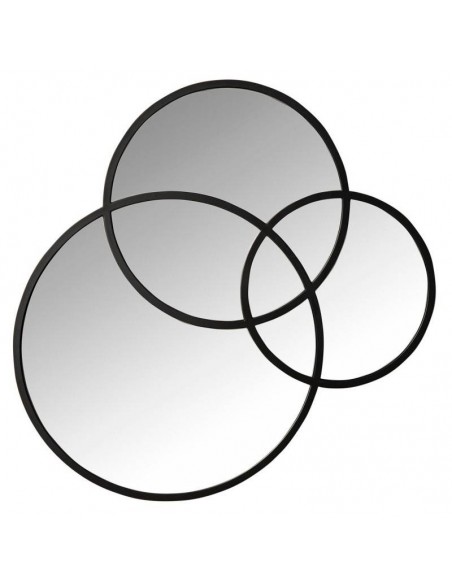 Espelho design BALTIMORE 90 X 90, moldura MDF em preto.