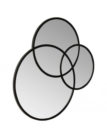 Espelho design BALTIMORE 90 X 90, moldura MDF em preto.