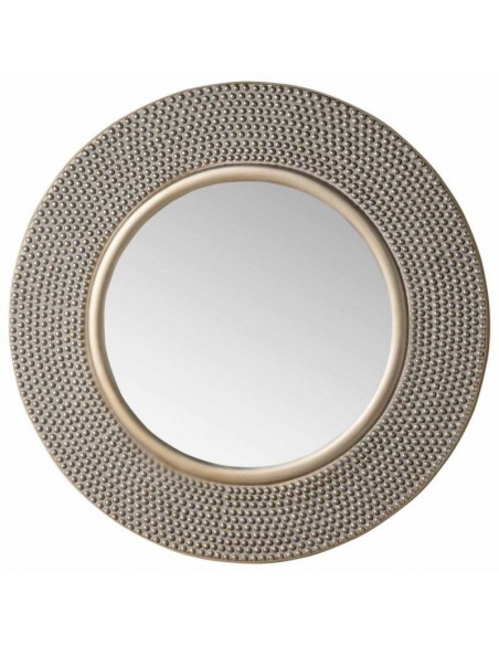 Espejo redondo BERKELEY 80, marco en plata.