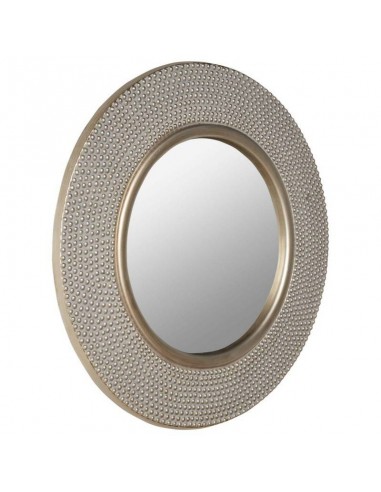 Espelho redondo BERKELEY 80, moldura prateada.