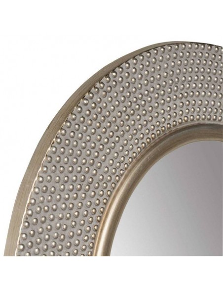 Espejo redondo BERKELEY 80, marco en plata.