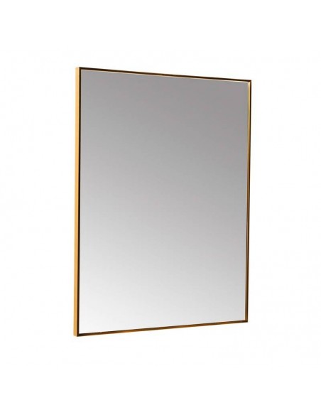 Espelho HARVARD 70 x 90 cm, moldura em alumínio dourado.