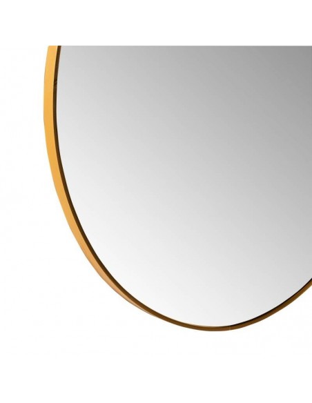 Espejo redondo PADUA 90 cm, marco en aluminio dorado.