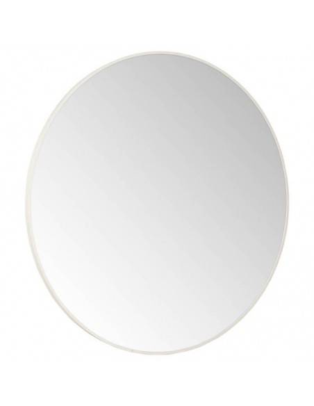 Espelho redondo PADUA 90 cm, moldura em aluminio branco.