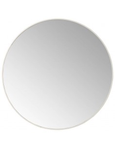 Espelho redondo PADUA 90 cm, moldura em aluminio branco.
