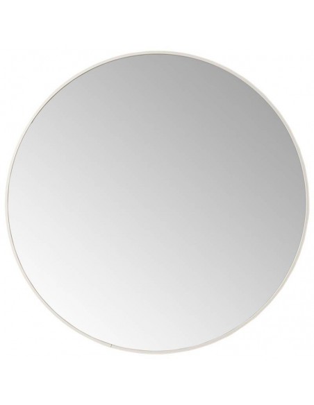 Espelho redondo PADUA 90 cm, moldura em aluminio branco.