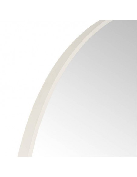 Espelho redondo PADUA 90 cm, moldura em aluminio branco.