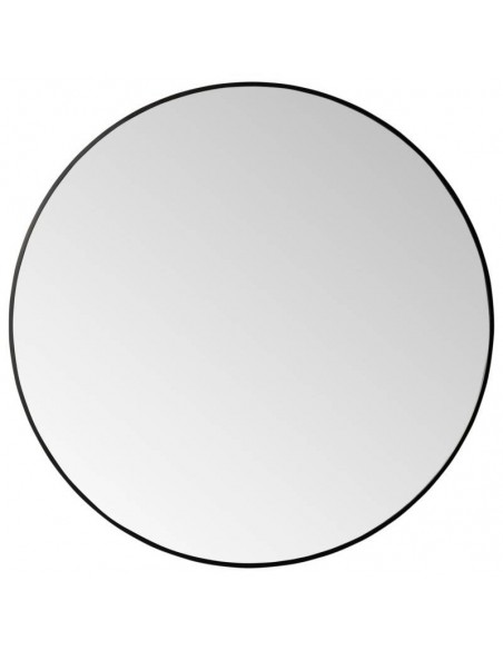 Espelho redondo PADUA 90 cm, moldura em aluminio preto.