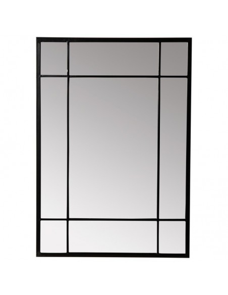 Espejo TUCSON 100 x 70 cm, marco metal en negro.