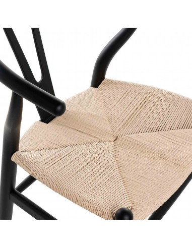 Silla ADA, MADERA haya lacada negro y asiento...