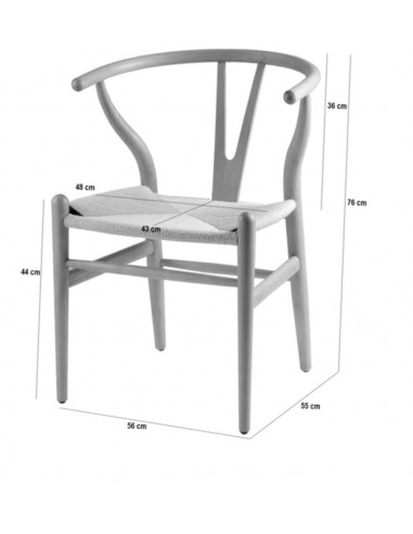 Silla ADA, MADERA haya lacada negro y asiento...