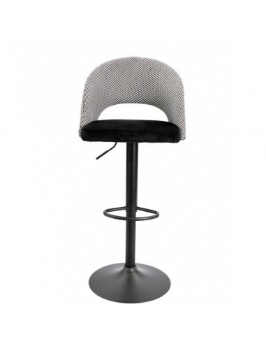 Taburete GALO, regulable, metal negro, tapizado...