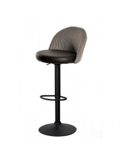 Taburete TENA, regulable altura, base metal negro,...