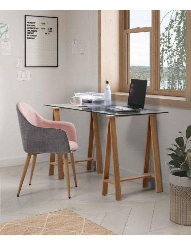 Escritorio moderno Desk 130 x 60 tapa cristal,...