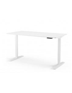 Mesa escritorio elevable FLAP 140 x 70, minimalista blanco.