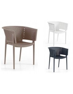 Cadeira exterior com braços BILBAO, empilhável,...