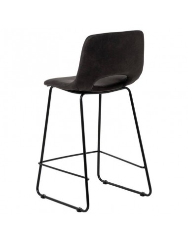 Taburete ALFIE 65 cm, tejido gris oscuro patas...