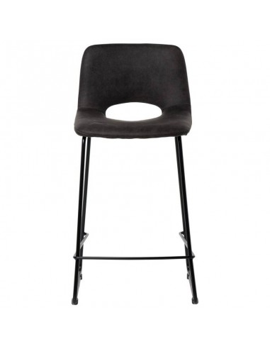 Taburete ALFIE 65 cm, tejido gris oscuro patas...