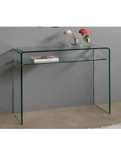 Console minimalista Burano 80x33, vidro curvado 2