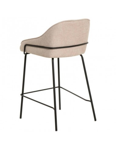 Taburete bajo ARNY 66 cm. Tapizado beige y...