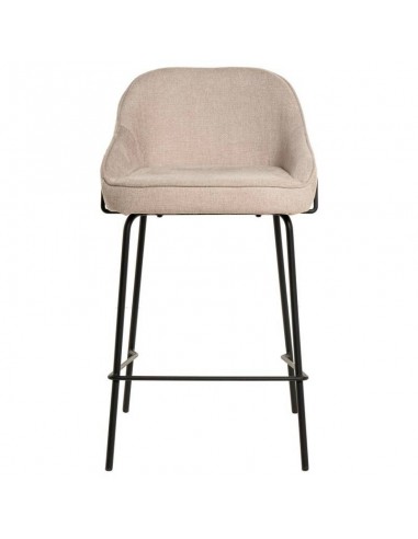 Taburete bajo ARNY 66 cm. Tapizado beige y...