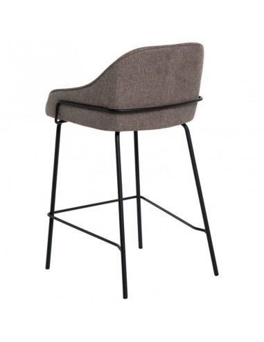 Taburete bajo ARNY 66 cm. Tapizado taupe y...