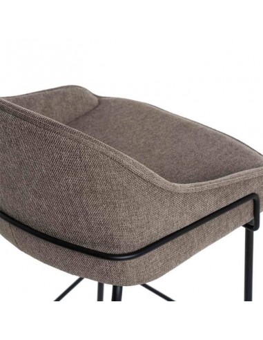 Taburete bajo ARNY 66 cm. Tapizado taupe y...