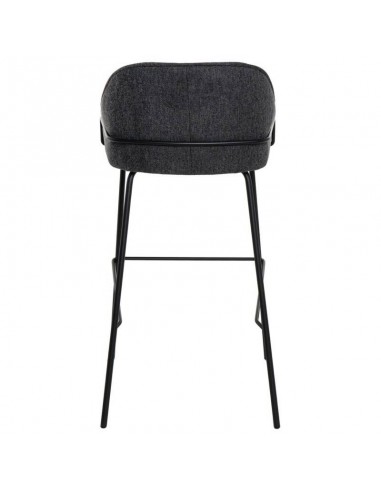 Taburete alto LOUIS 76 cm. Tapizado gris oscuro...
