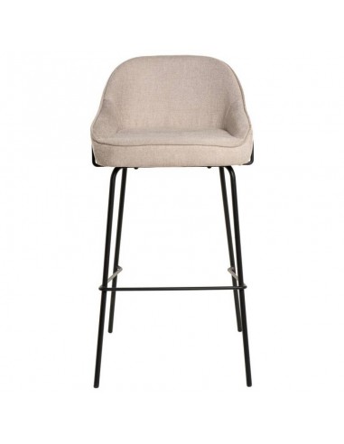 Banco alto LOUIS 76 cm. Estofamento beige com...