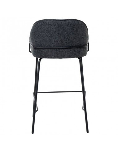 Taburete bajo ARNY 66 cm. Tapizado gris oscuro...