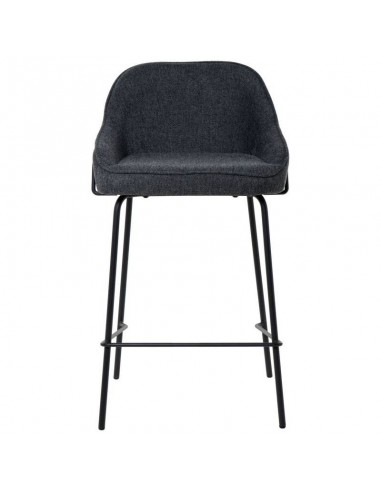 Taburete bajo ARNY 66 cm. Tapizado gris oscuro...