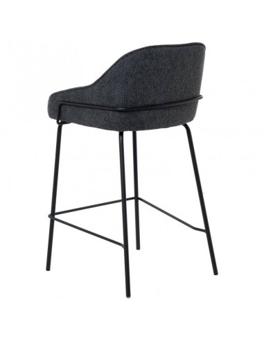 Taburete bajo ARNY 66 cm. Tapizado gris oscuro...